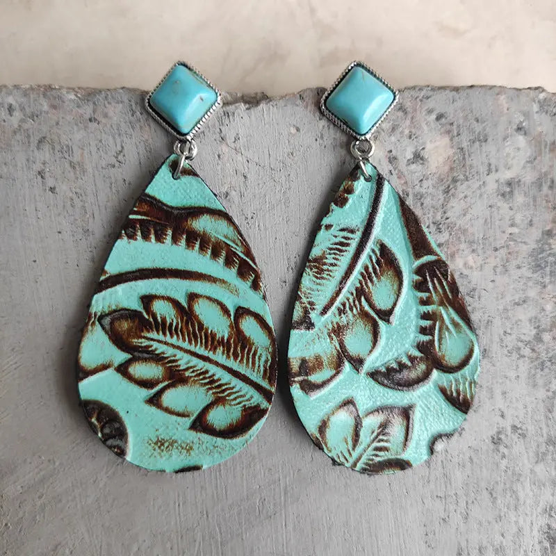 Turquoise Teardrop Earrings - Beautifeye Boutique