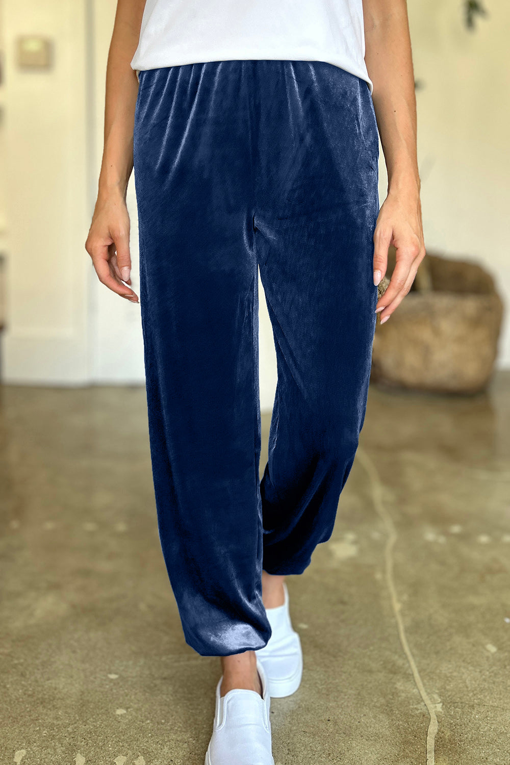 FAM-FAM Pocketed Elastic Waist Joggers - Beautifeye Boutique