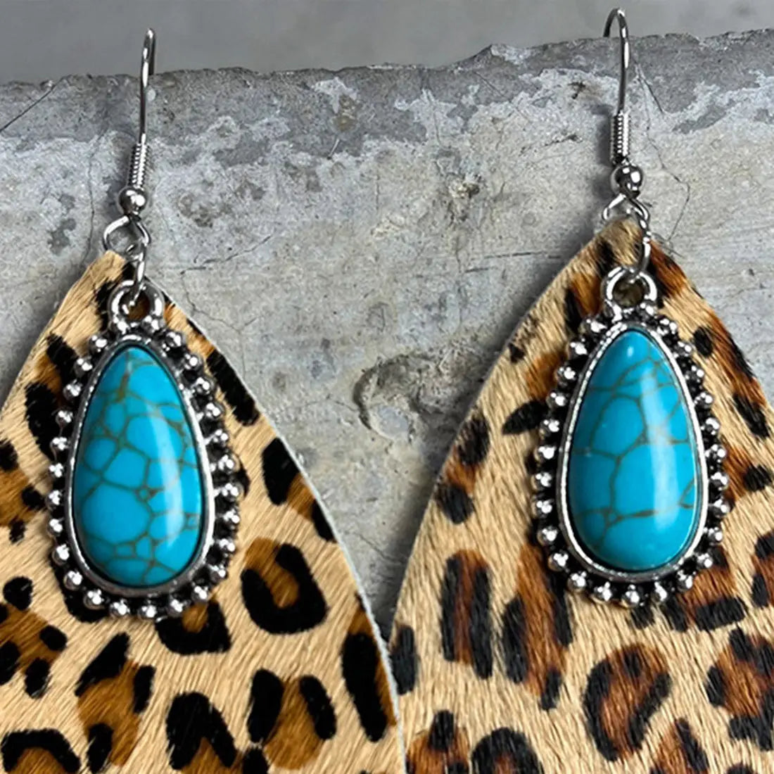 Country Sass Turquoise Teardrop Earrings - Beautifeye Boutique