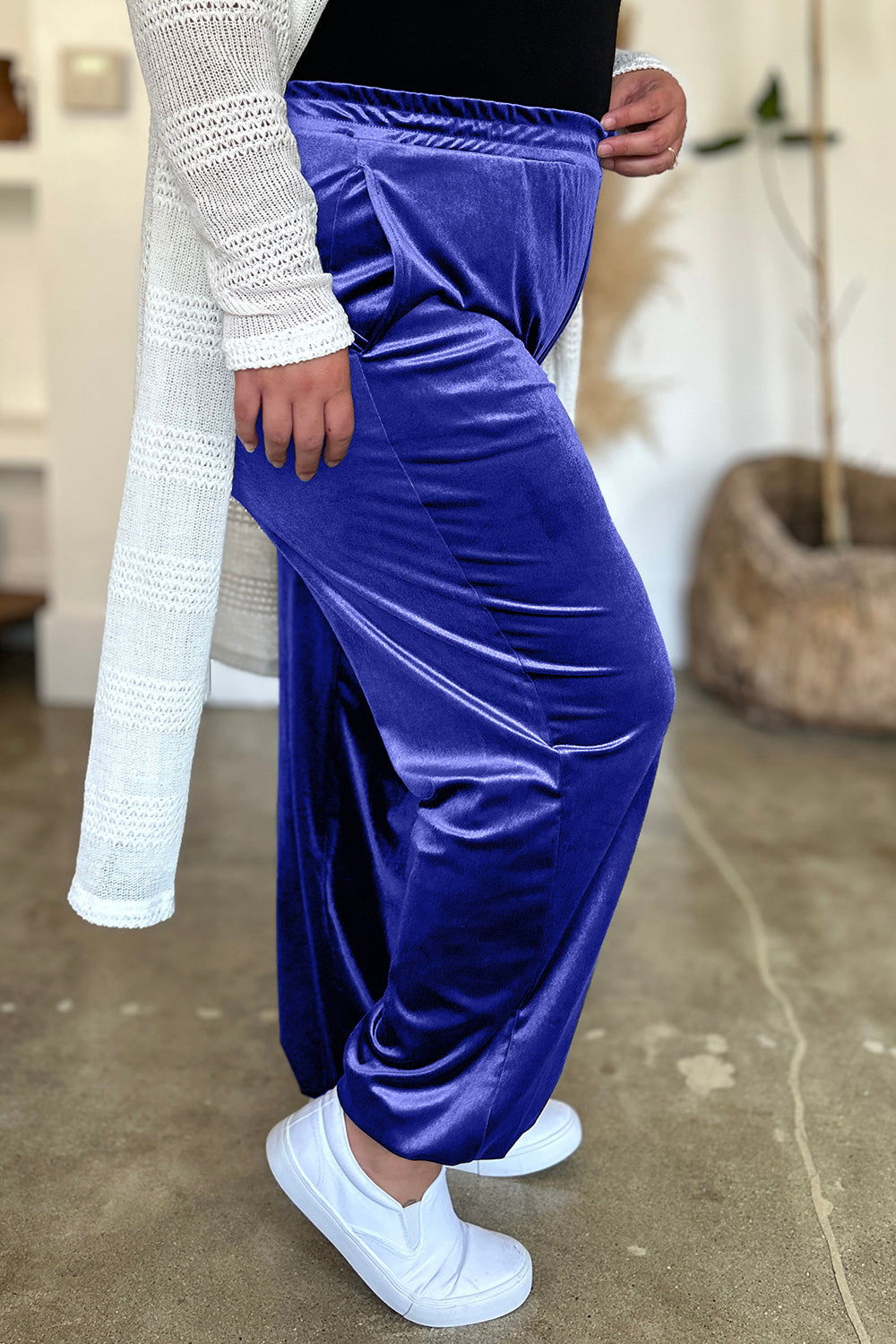 FAM-FAM Pocketed Elastic Waist Joggers - Beautifeye Boutique