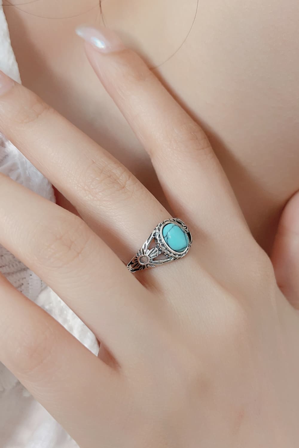 Turquoise 925 Sterling Silver Ring - Beautifeye Boutique