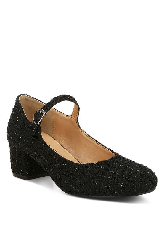 Antara Tweed Mary Jane Sandals - Beautifeye Boutique