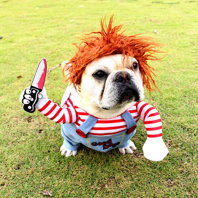 Halloween Pet Costume Pet Dog Funny Clothes Adjustable Dog Cosplay Costume Scary Costume Party Gatherings - Beautifeye Boutique