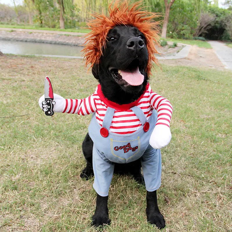 Halloween Pet Costume Pet Dog Funny Clothes Adjustable Dog Cosplay Costume Scary Costume Party Gatherings - Beautifeye Boutique
