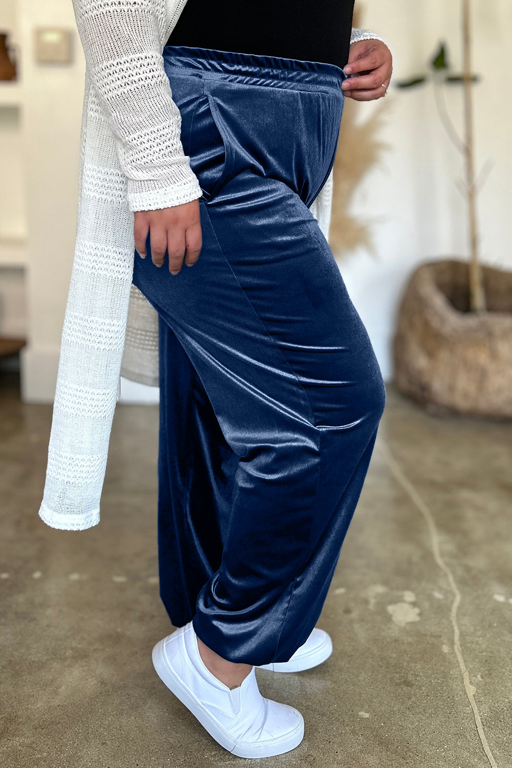 FAM-FAM Pocketed Elastic Waist Joggers - Beautifeye Boutique