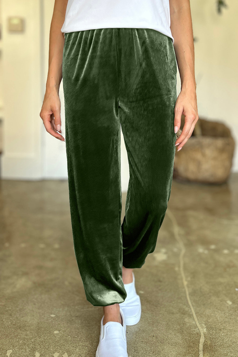 FAM-FAM Pocketed Elastic Waist Joggers - Beautifeye Boutique