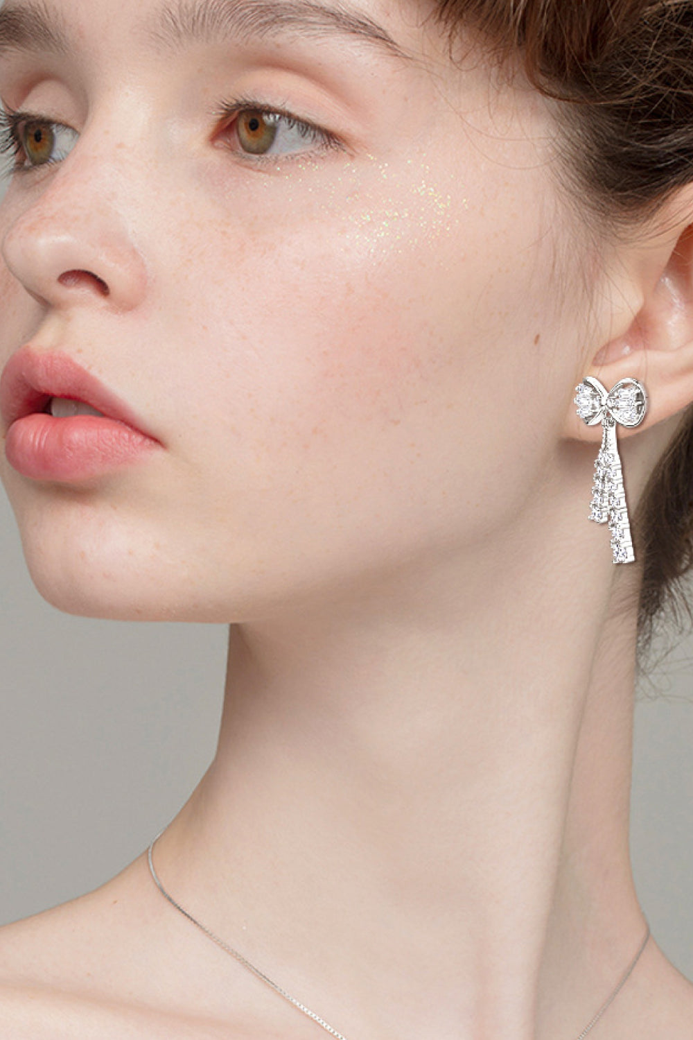 1.12 Carat Moissanite 925 Sterling Silver Bow Earrings - Beautifeye Boutique