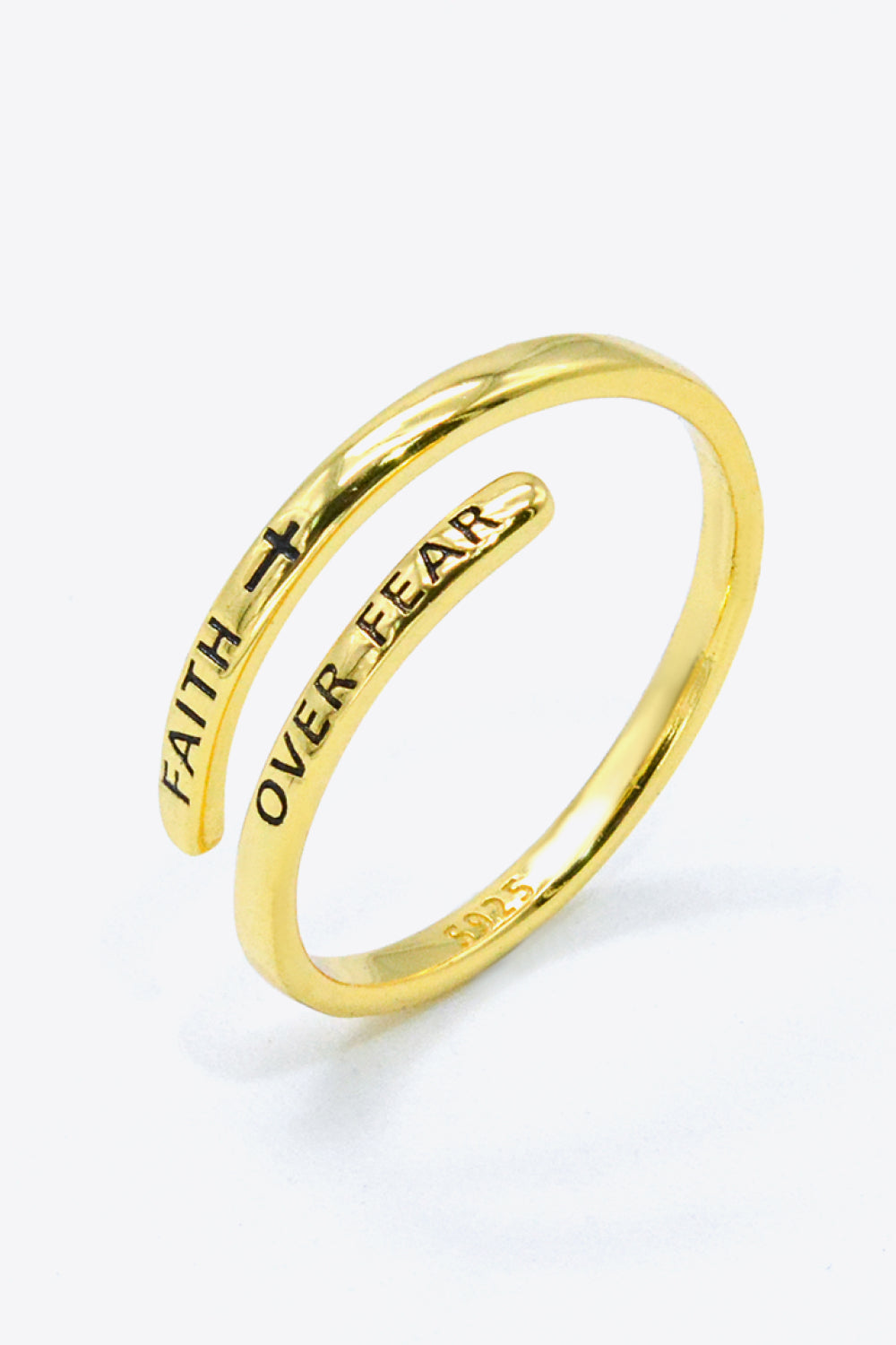 FAITH OVER FEAR Bypass Ring - Beautifeye Boutique