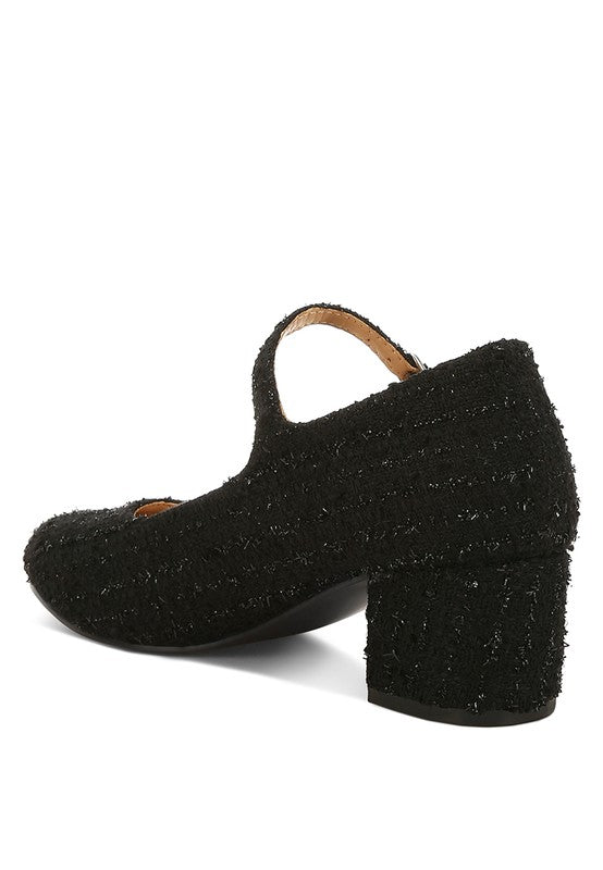 Antara Tweed Mary Jane Sandals - Beautifeye Boutique
