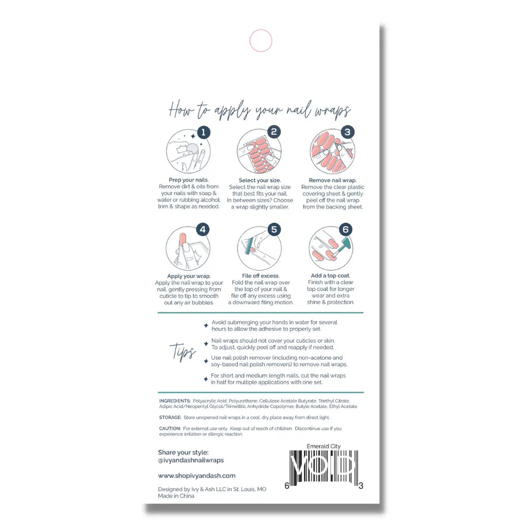 Cozy Cute Rustic Holiday Nail Polish Wrap - Beautifeye Boutique