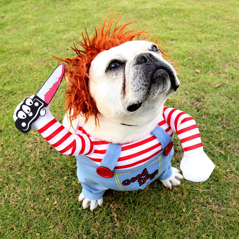 Halloween Pet Costume Pet Dog Funny Clothes Adjustable Dog Cosplay Costume Scary Costume Party Gatherings - Beautifeye Boutique