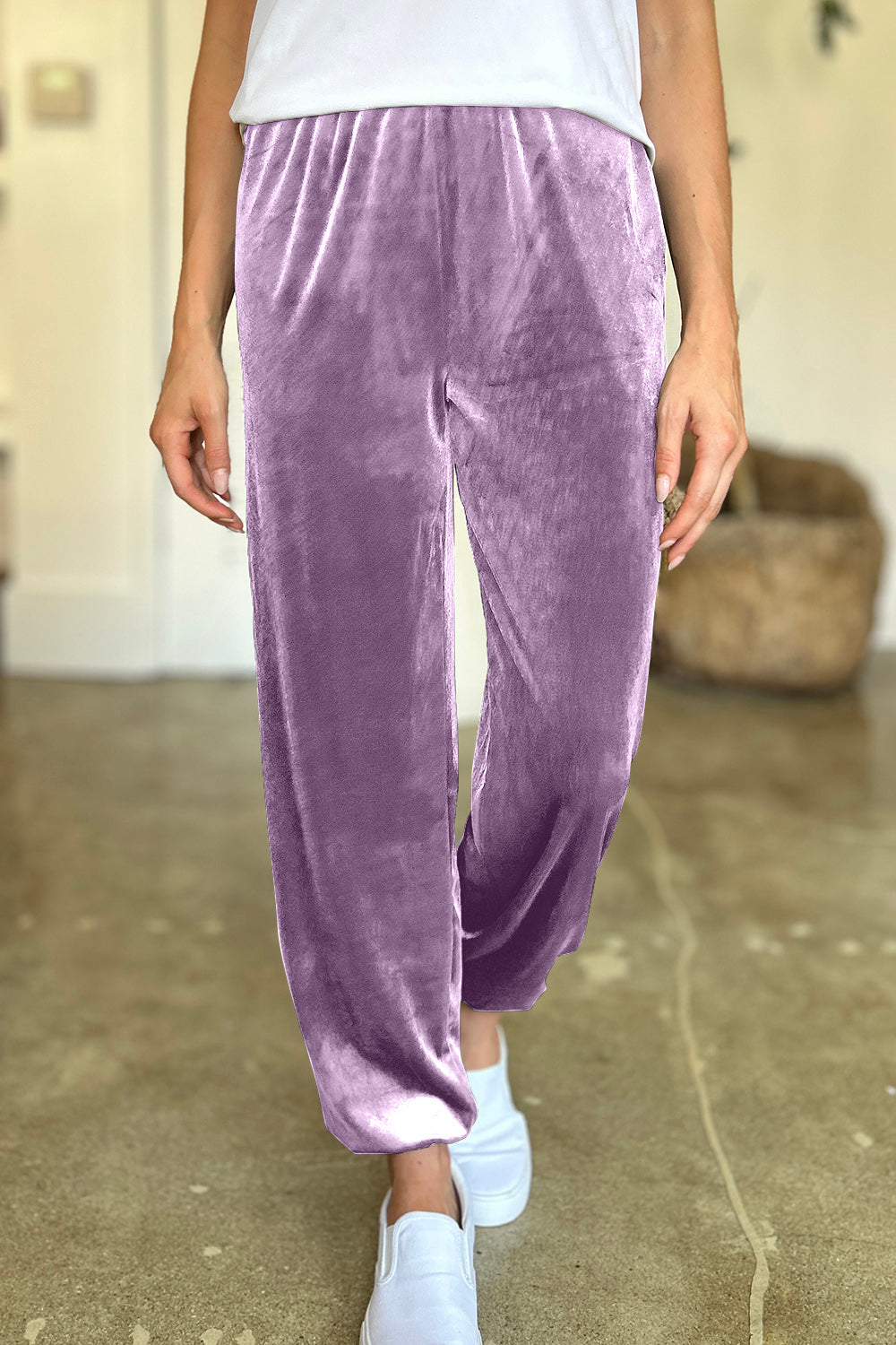 FAM-FAM Pocketed Elastic Waist Joggers - Beautifeye Boutique