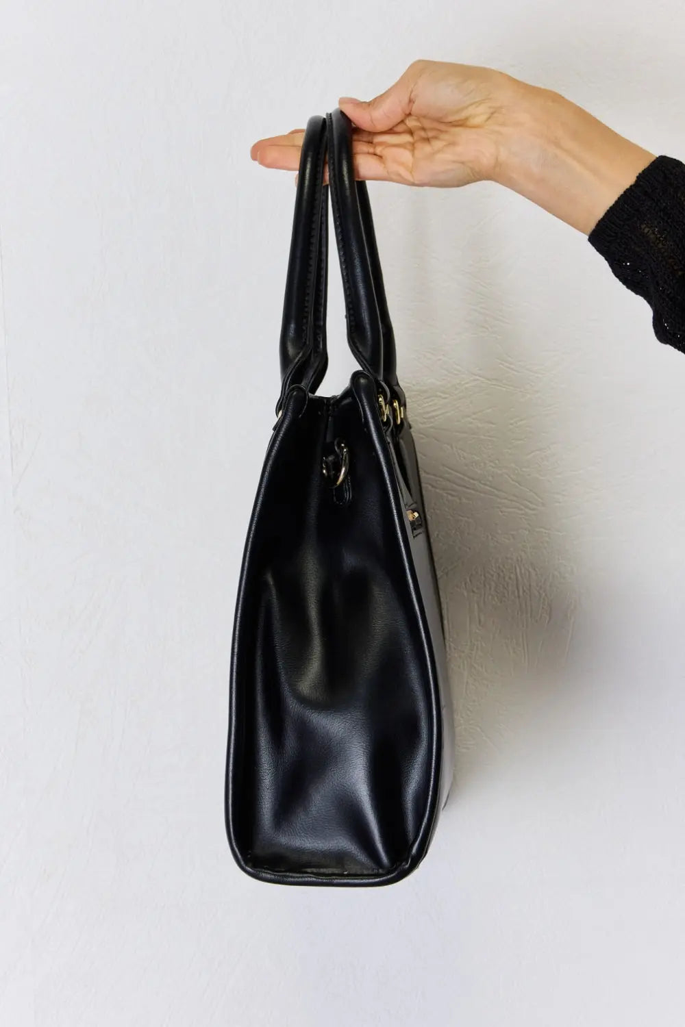 David Jones Argyle Pattern PU Leather Handbag - Beautifeye Boutique