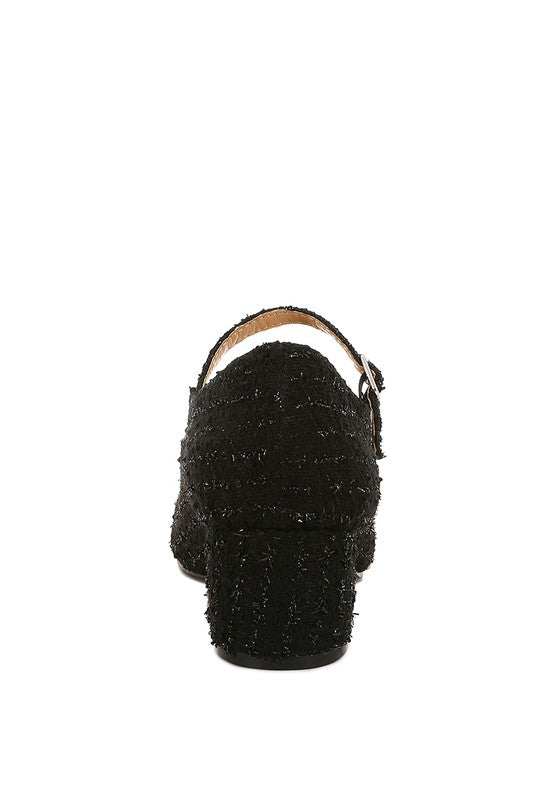 Antara Tweed Mary Jane Sandals - Beautifeye Boutique