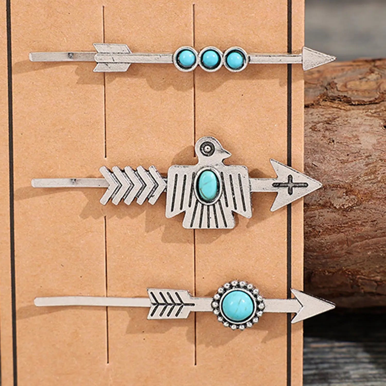 3 pc Set Turquoise Hair Pins - Beautifeye Boutique