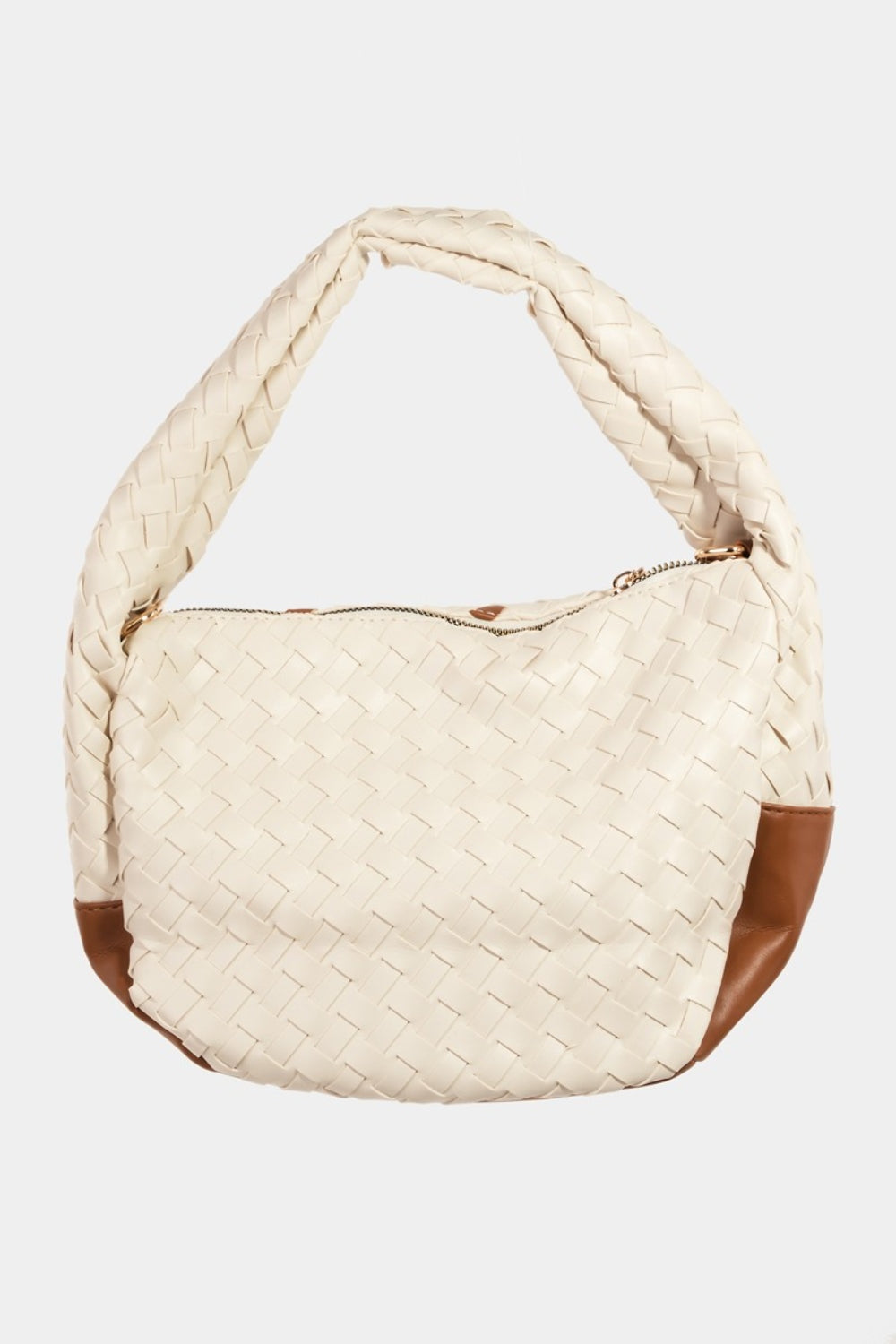 Fame Tassel Detail Weave Semi Circle Bag - Beautifeye Boutique
