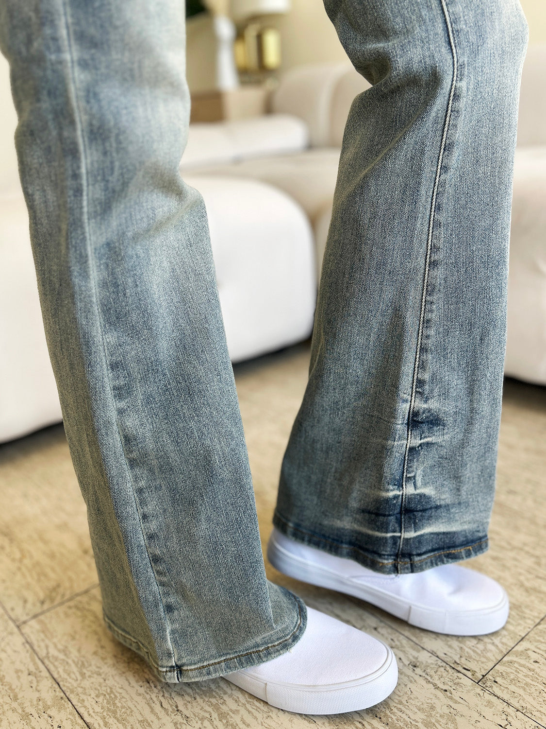 Judy Blue Full Size Mid Rise Flare Jeans - Beautifeye Boutique