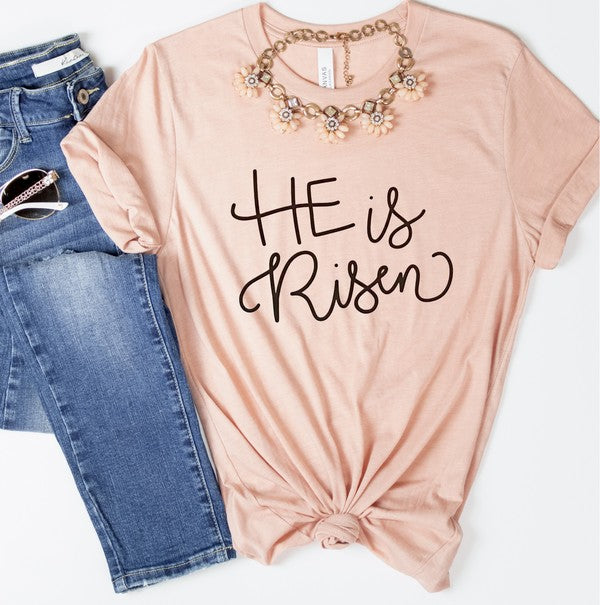 He is Risen Crewneck Tee - Beautifeye Boutique