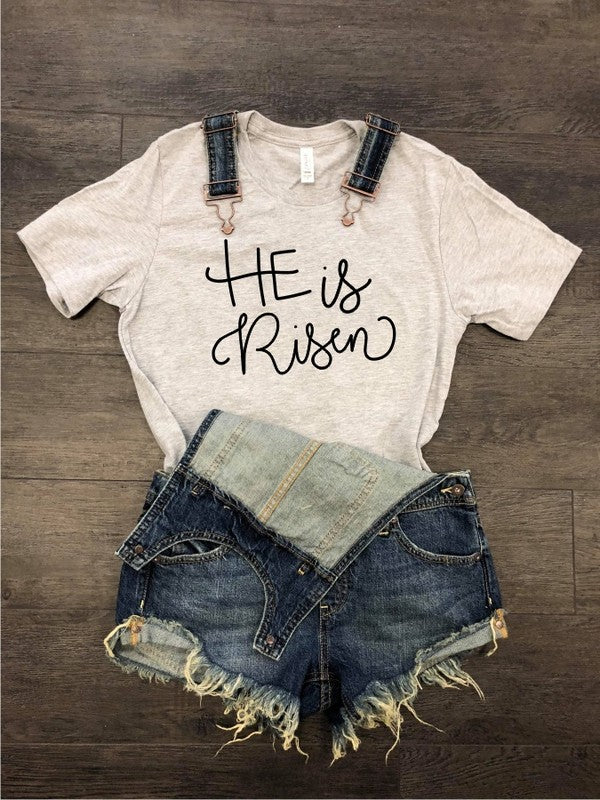 He is Risen Crewneck Tee - Beautifeye Boutique