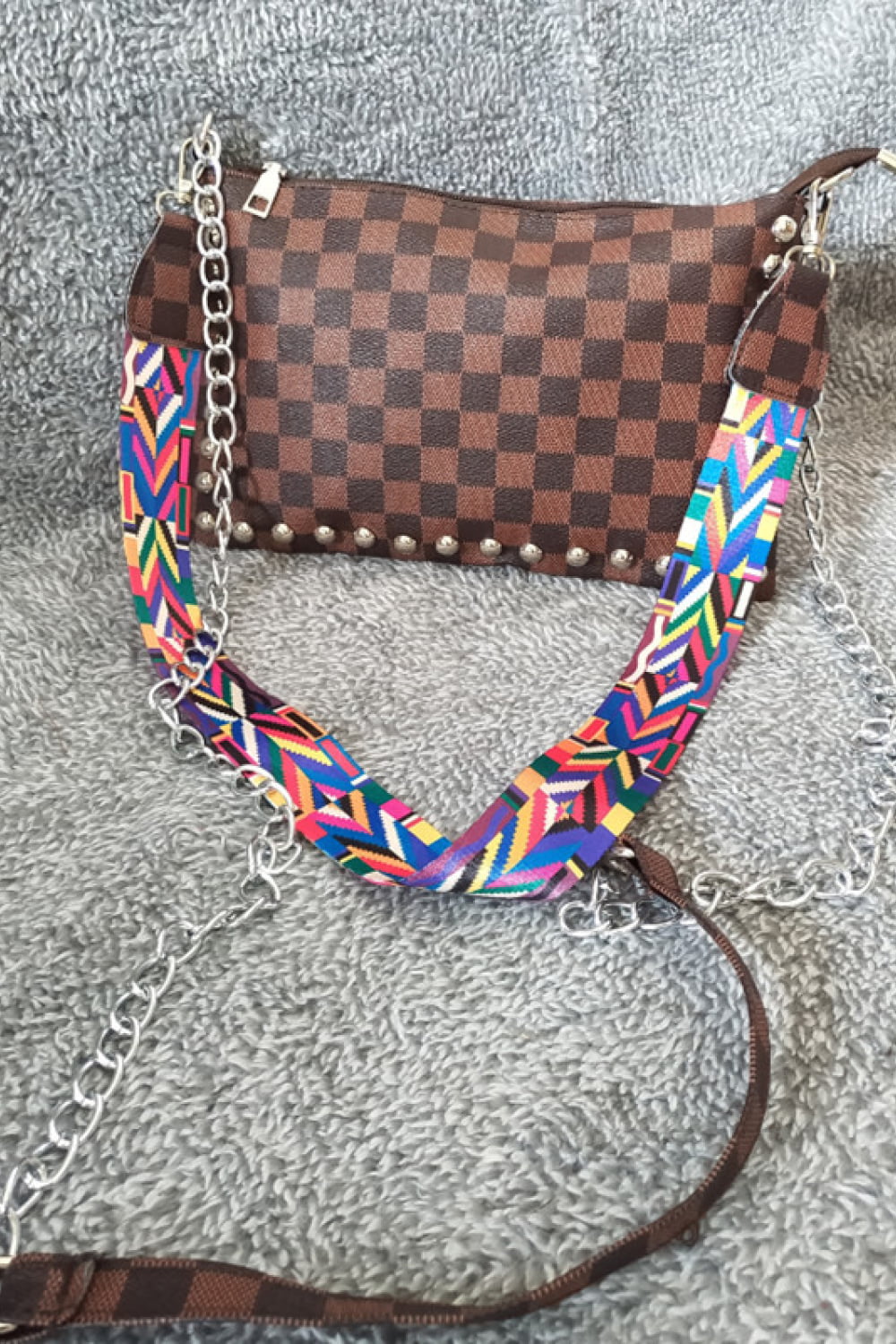 Adored Vegan Leather Studded Shoulder Bag - Beautifeye Boutique