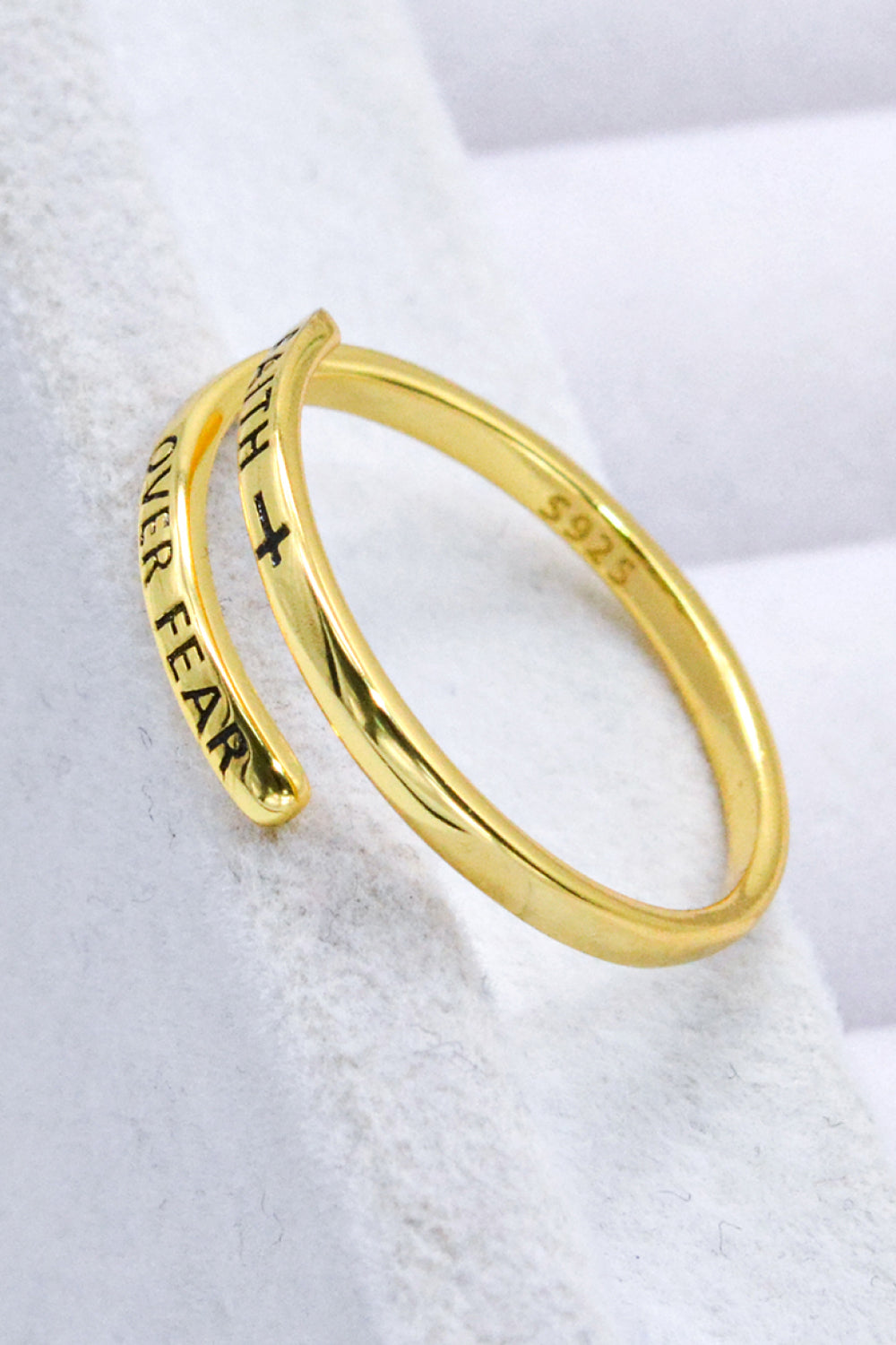 FAITH OVER FEAR Bypass Ring - Beautifeye Boutique