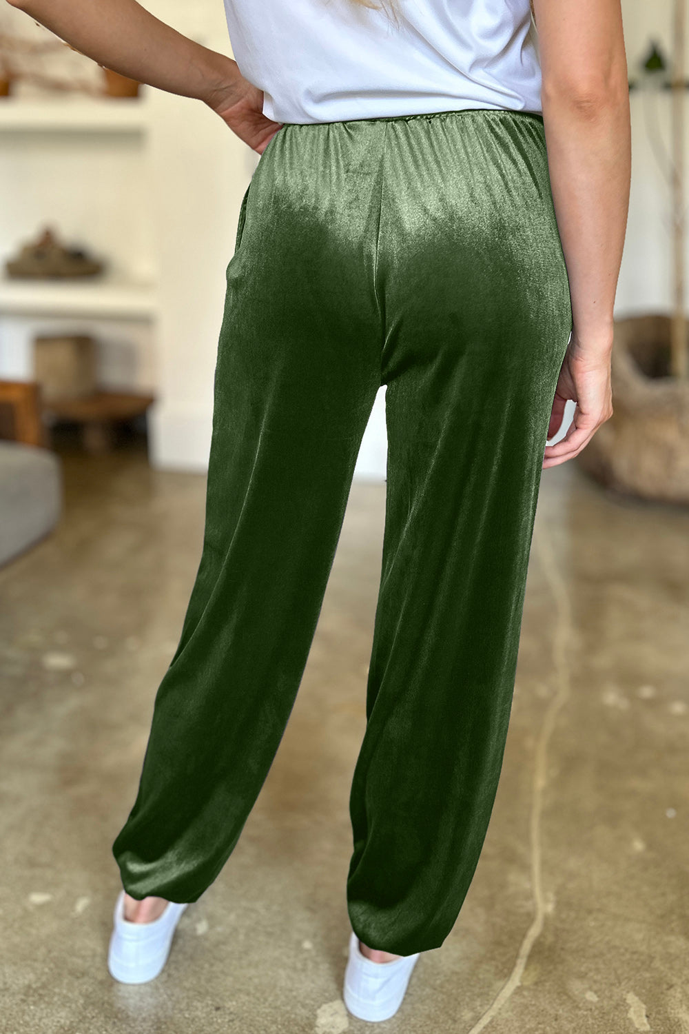 FAM-FAM Pocketed Elastic Waist Joggers - Beautifeye Boutique