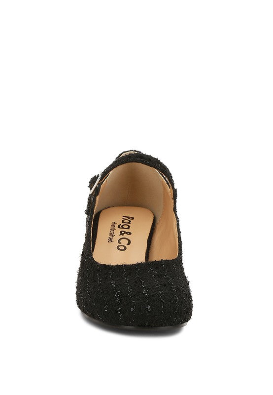 Antara Tweed Mary Jane Sandals - Beautifeye Boutique