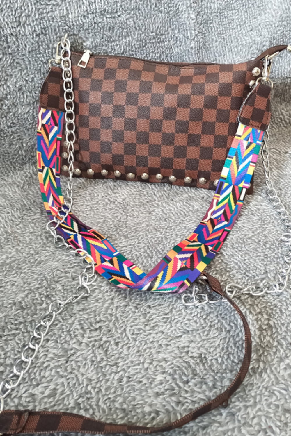 Adored Vegan Leather Studded Shoulder Bag - Beautifeye Boutique