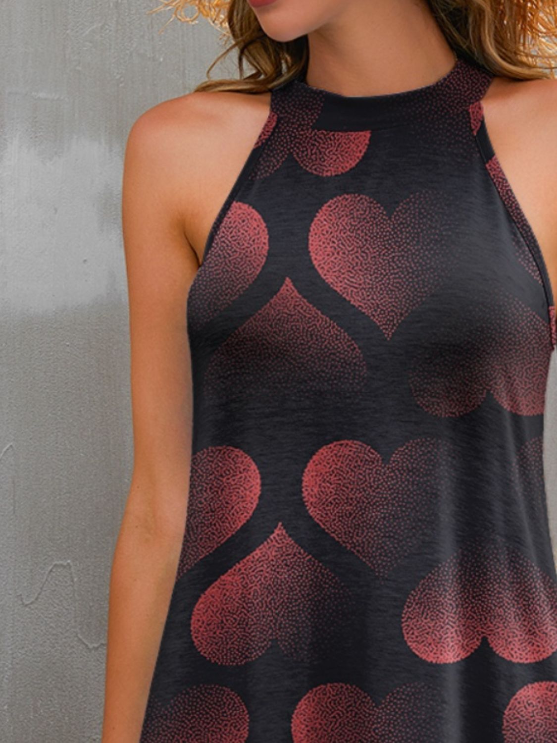 FAM-FAM Printed Grecian Neck Mini Dress - Beautifeye Boutique