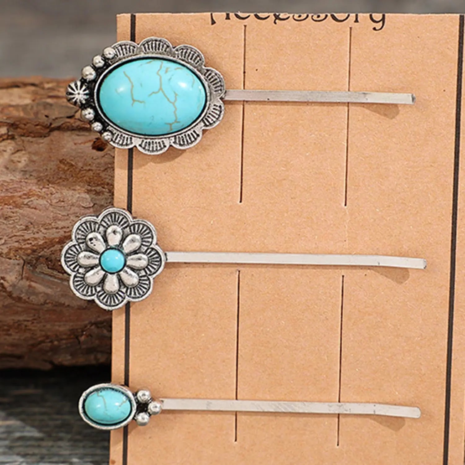 3 pc Set Turquoise Hair Pins - Beautifeye Boutique