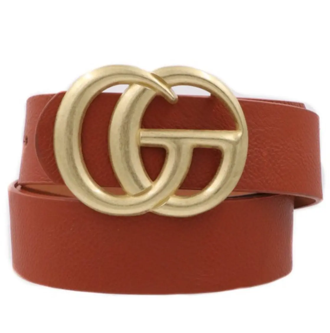 Double Metal Vegan Leather Belt- Matte Buckle - Beautifeye Boutique
