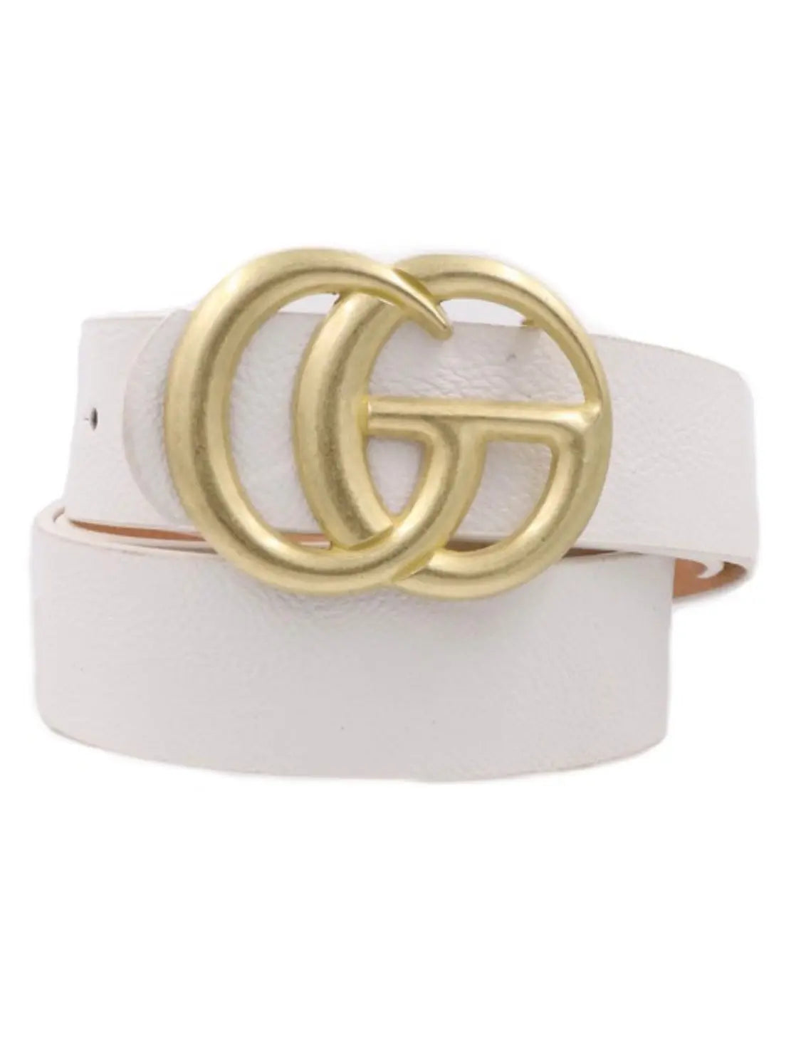 Double Metal Vegan Leather Belt- Matte Buckle - Beautifeye Boutique