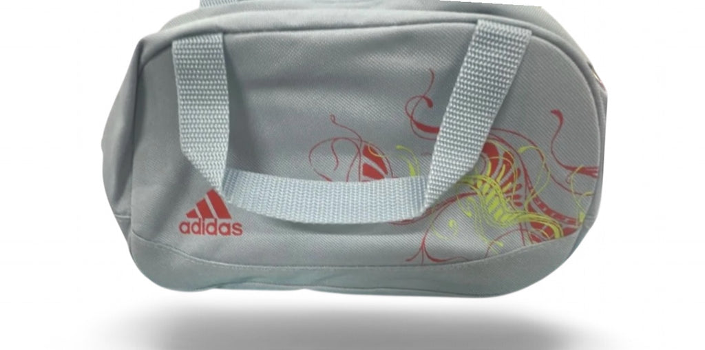Adidas Small Travel/Toiletry Bag Gray/Light Blue - Beautifeye Boutique
