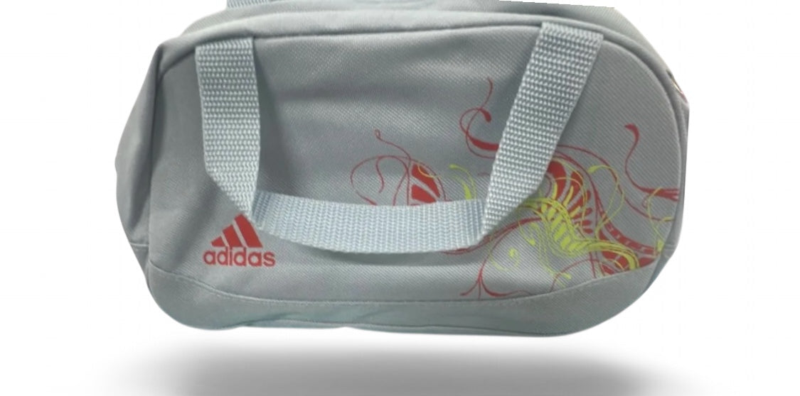 Adidas Small Travel/Toiletry Bag Gray/Light Blue - Beautifeye Boutique