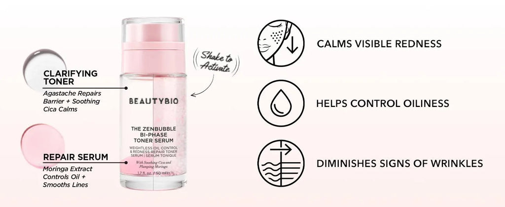 BEAUTYBIO The Zenbubble Bi-Phase Toner Serum- 1.7 fl.oz Full size