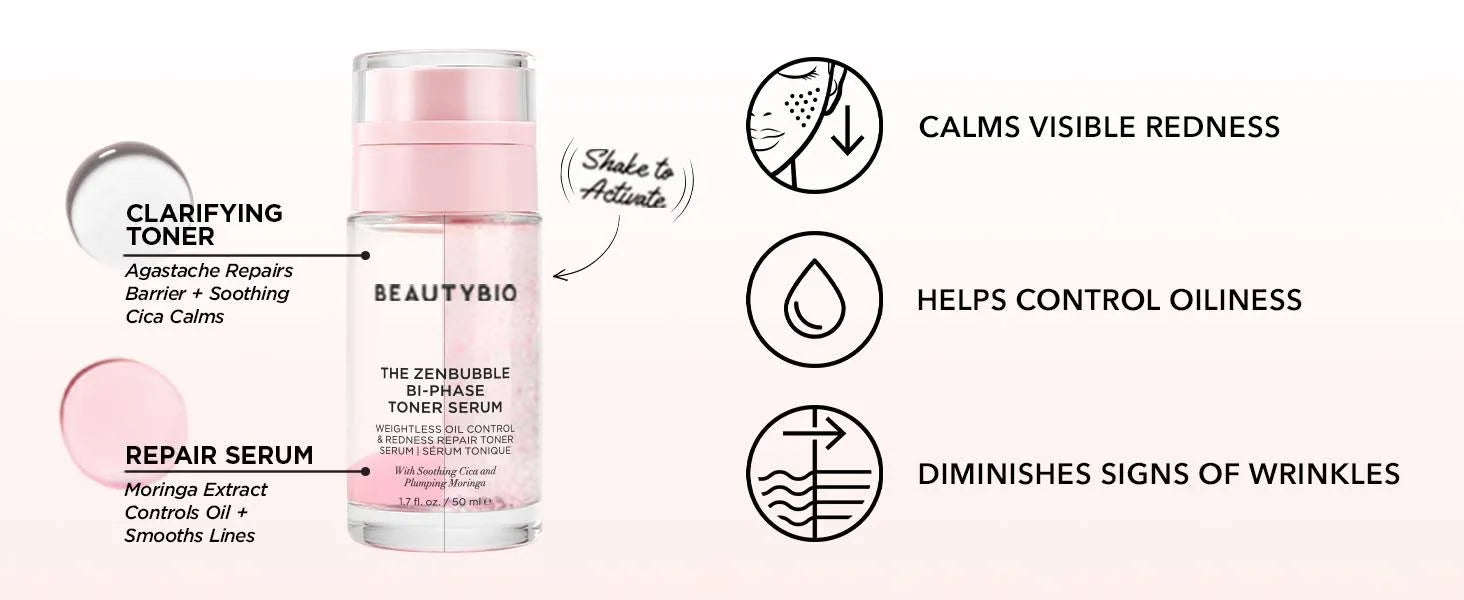 BEAUTYBIO The Zenbubble Bi-Phase Toner Serum- 1.7 fl.oz Full size