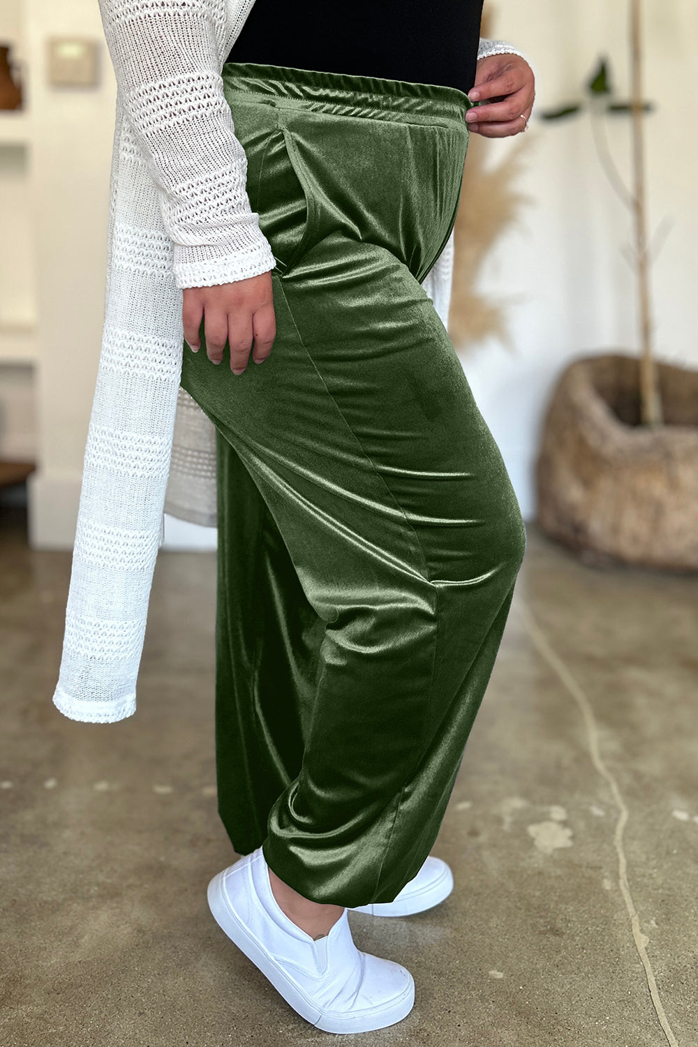 FAM-FAM Pocketed Elastic Waist Joggers - Beautifeye Boutique