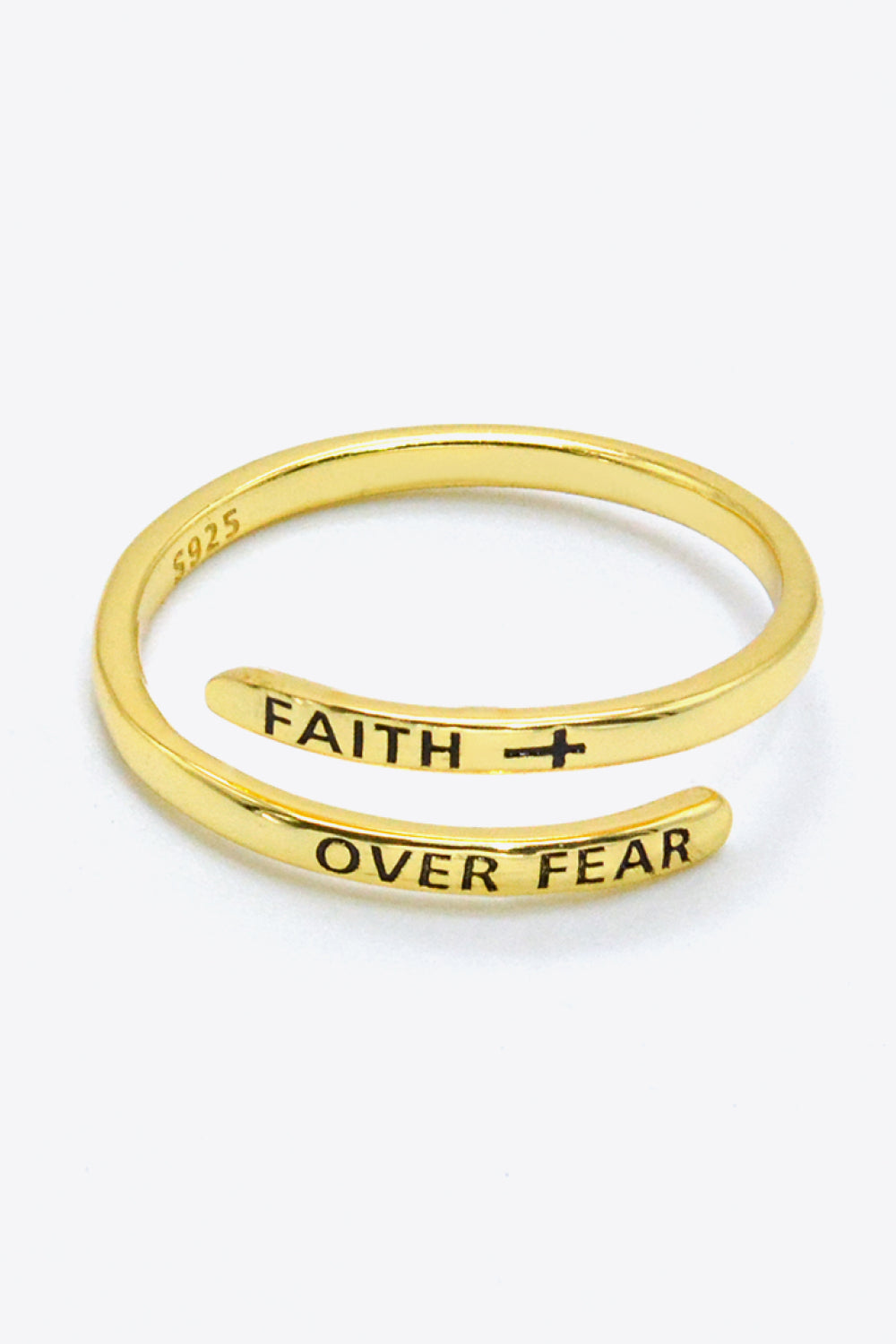 FAITH OVER FEAR Bypass Ring - Beautifeye Boutique