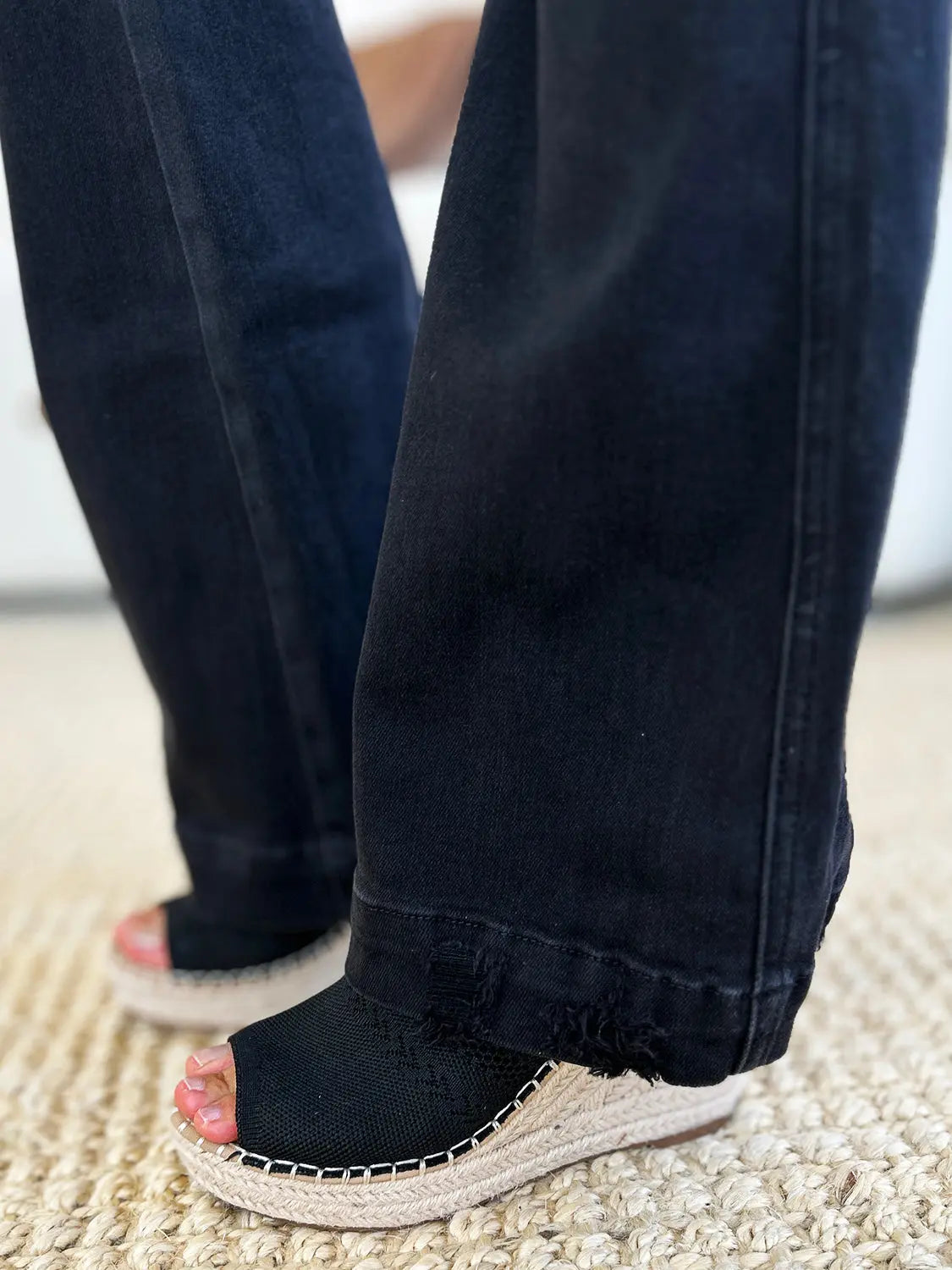 Judy Blue Full Size High Waist Distressed Flare Jeans - Beautifeye Boutique