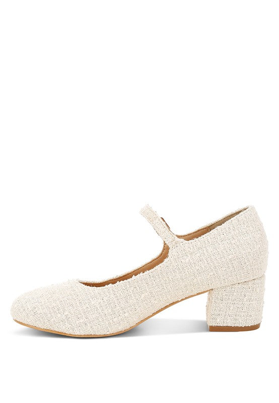 Antara Tweed Mary Jane Sandals - Beautifeye Boutique