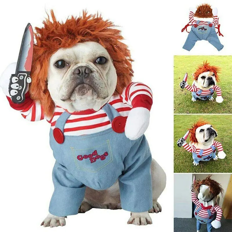 Halloween Pet Costume Pet Dog Funny Clothes Adjustable Dog Cosplay Costume Scary Costume Party Gatherings - Beautifeye Boutique