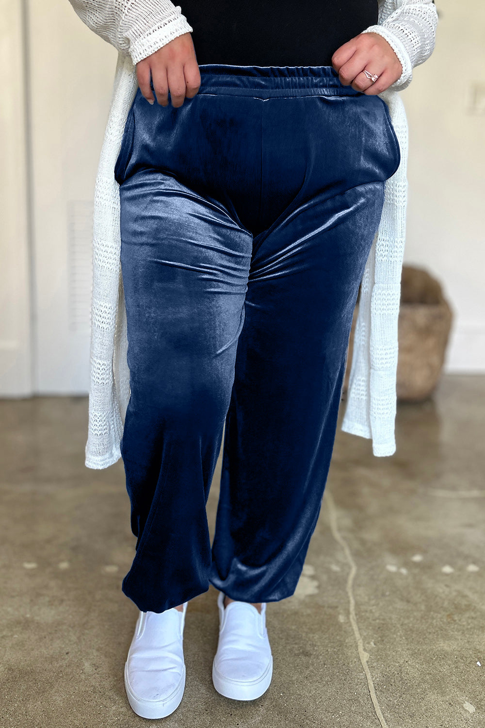 FAM-FAM Pocketed Elastic Waist Joggers - Beautifeye Boutique