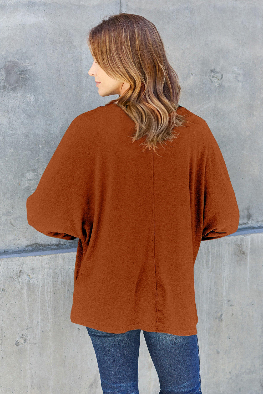 Double Take Full Size Round Neck Long Sleeve T-Shirt - Beautifeye Boutique