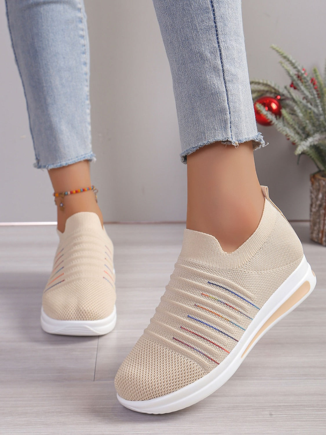 Breathable Mesh Wedge Sneakers - Beautifeye Boutique