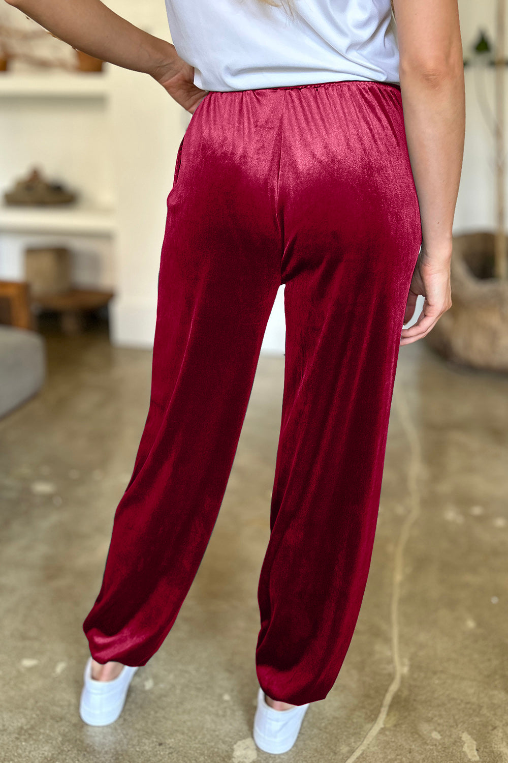 FAM-FAM Pocketed Elastic Waist Joggers - Beautifeye Boutique