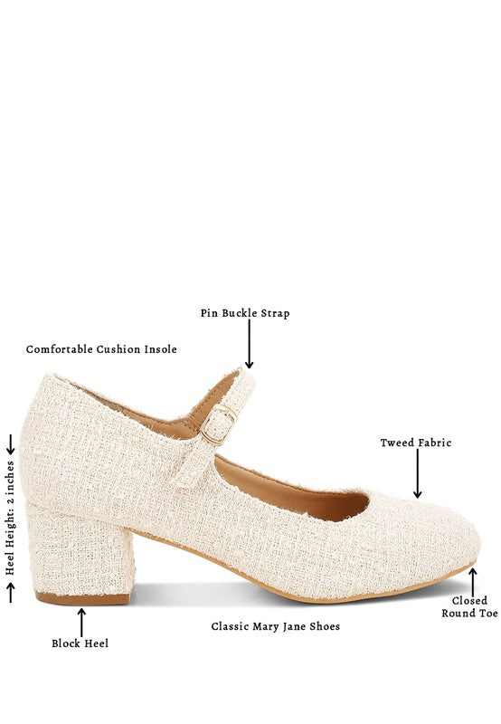 Antara Tweed Mary Jane Sandals - Beautifeye Boutique