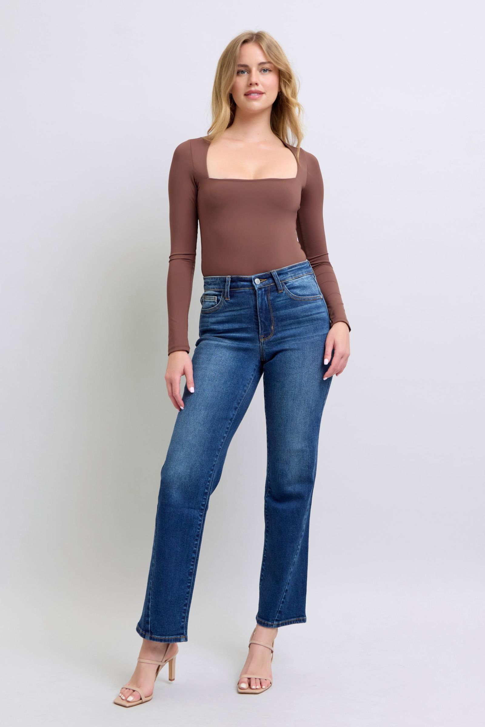 Judy Blue Full Size Side Seam Detail Straight Jeans with Pockets - Beautifeye Boutique