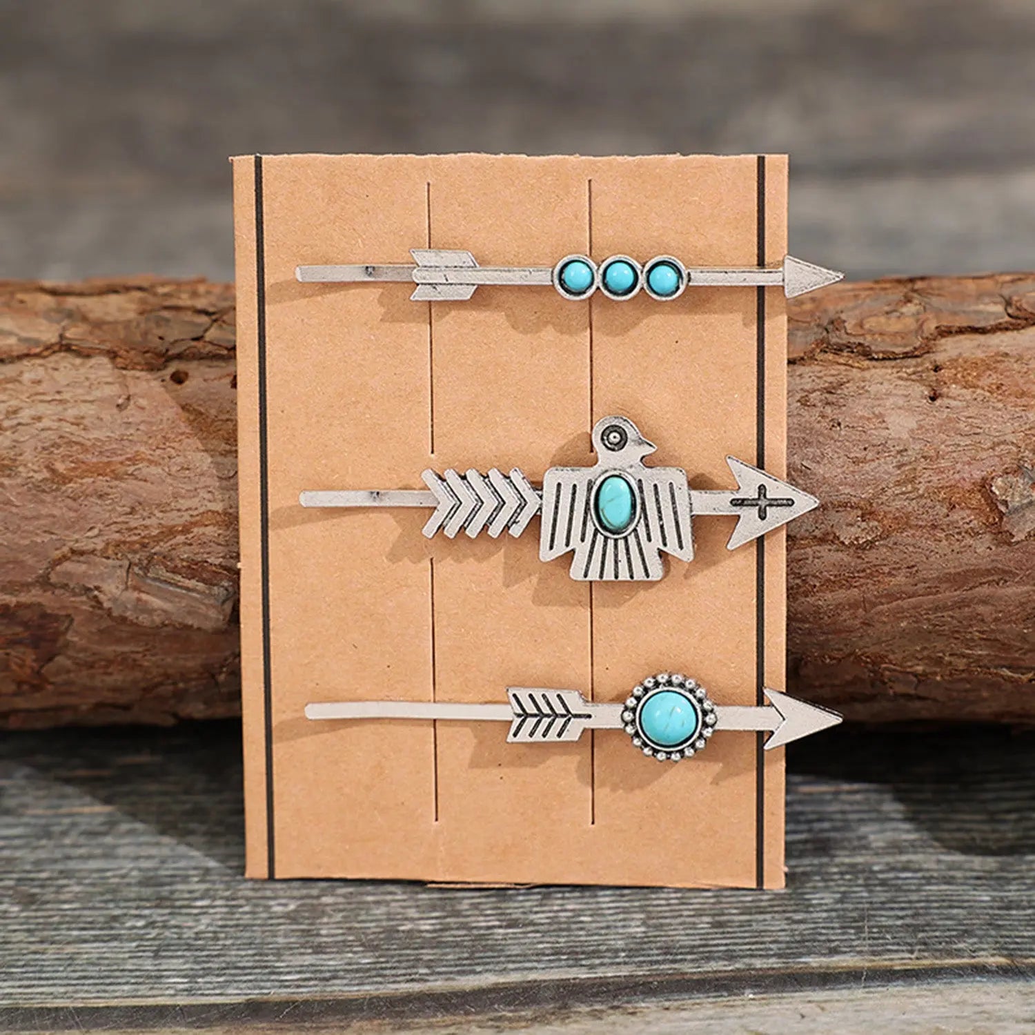 3 pc Set Turquoise Hair Pins - Beautifeye Boutique