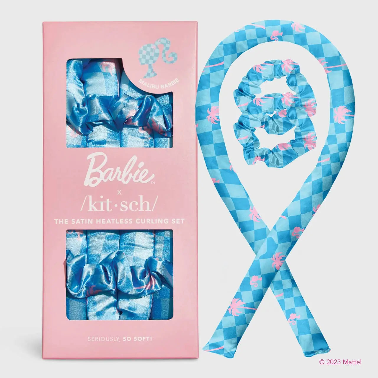 Barbie x Kitsch Satin Heatless Curling Set - Malibu Barbie - Beautifeye Boutique
