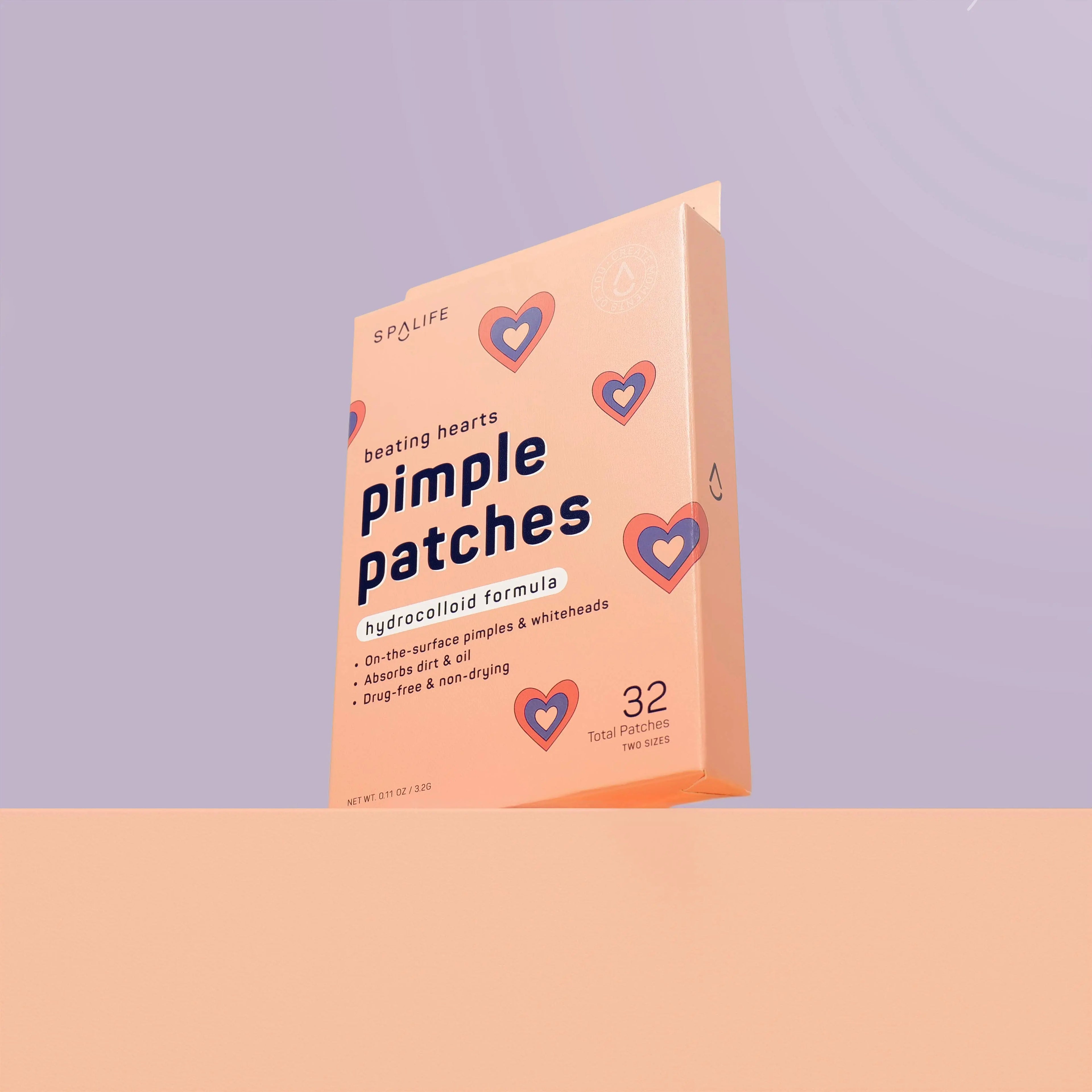 Beating Hearts Hydrocolloid Pimple Patches - 32 Ct - Beautifeye Boutique